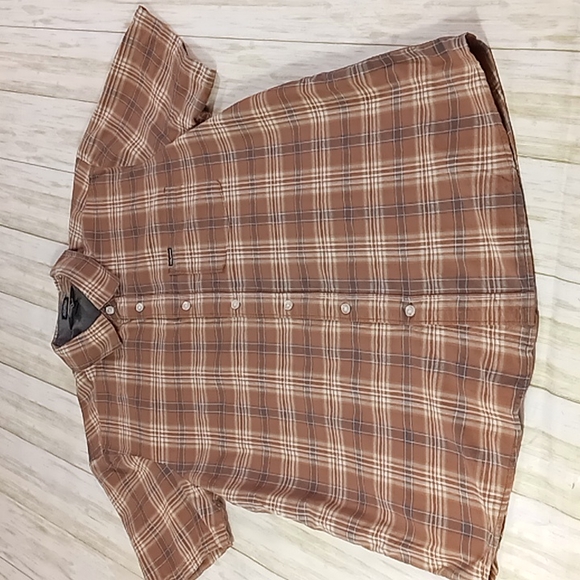 Volcom Modern Fit Button Up Plaid Shirt Men's Size L - Picture 3 of 14